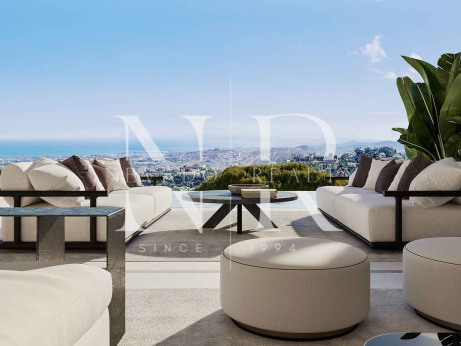 Villa en construction à El Real de la Quinta avec vue panoramique sur la mer, à vendre