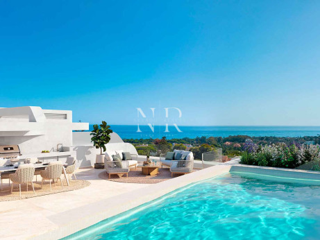 Golden Eight – Adosadas con vistas al mar en Artola Alta, Marbella en venta