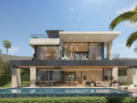 Villa à vendre en construction à Los Monteros Playa, avec vue sur la mer