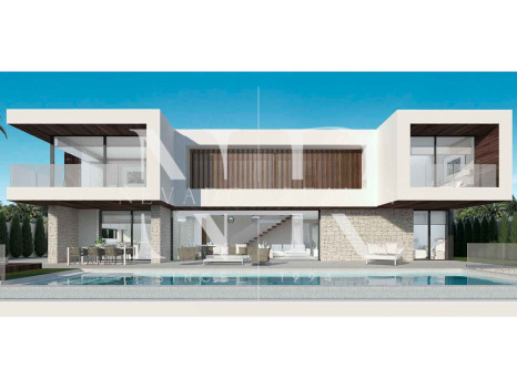 Proyecto de villa en Urbanización Los Flamingos Golf con vistas al mar en venta