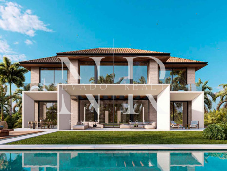 Villa en estructura para construir en La Alquería con vistas mar y golf en venta