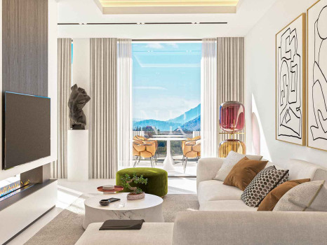 Villa en construction à El Real de la Quinta avec vue panoramique sur la mer, à vendre