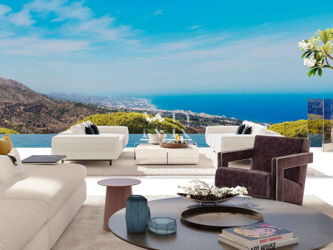 Villa en construction à El Real de la Quinta avec vue panoramique sur la mer, à vendre