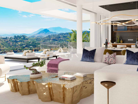 Villa en construction à El Real de la Quinta avec vue panoramique sur la mer, à vendre