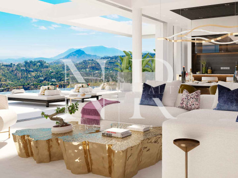 Villa en El Real de la Quinta en construcción con vistas panorámicas al mar en venta