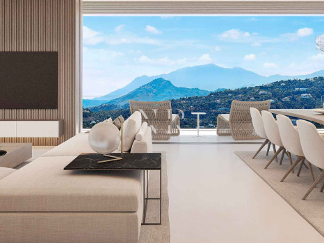 Villa en construction à El Real de la Quinta avec vue panoramique sur la mer, à vendre