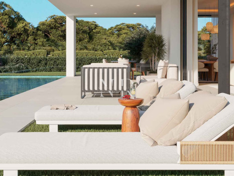 Villa for sale under construction in Artola Alta with sea and golf views