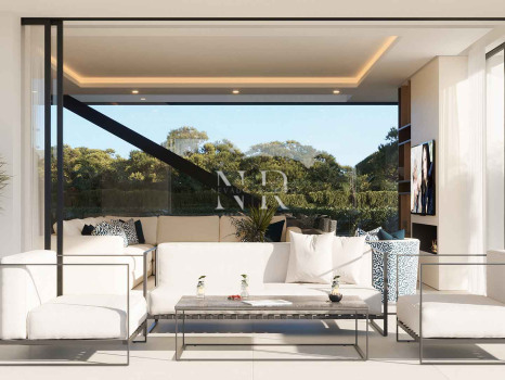 Villa for sale under construction in Artola Alta with sea and golf views