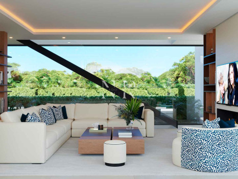 Villa for sale under construction in Artola Alta with sea and golf views