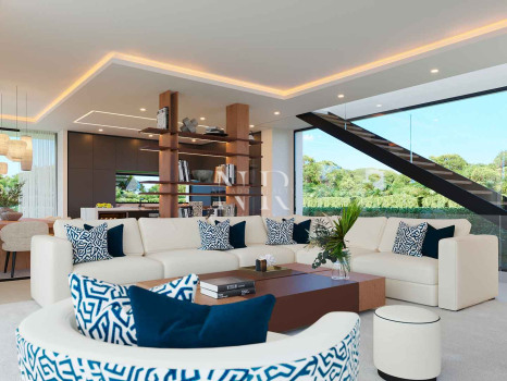 Villa for sale under construction in Artola Alta with sea and golf views