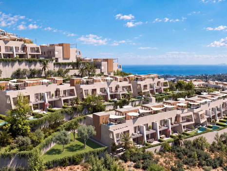 Adosado en venta en Serenity Hills Marbella, Elviria, con vistas al mar