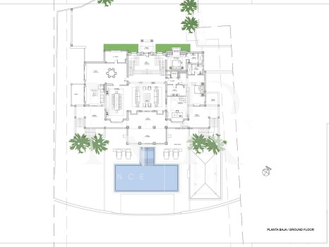 Villa en Urbanización El Madroñal con vistas panorámicas al mar en venta