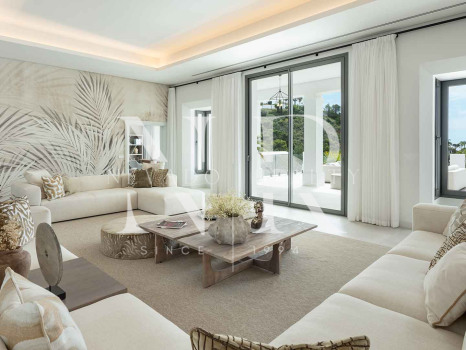 Villa en Urbanización El Madroñal con vistas panorámicas al mar en venta