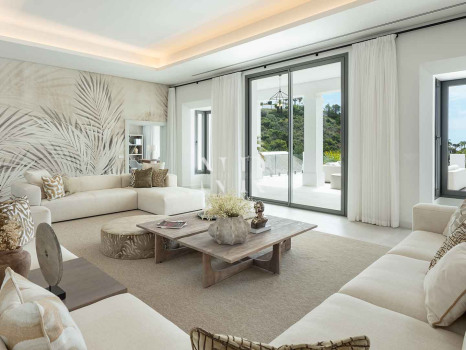 Villa en Urbanización El Madroñal con vistas panorámicas al mar en venta