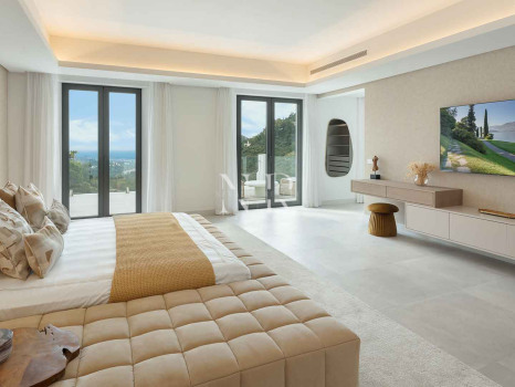 Villa en Urbanización El Madroñal con vistas panorámicas al mar en venta