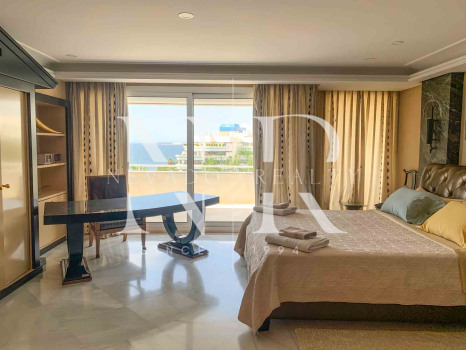 Apartamento con vistas frontales al mar en alquiler de larga temporada en Marbella