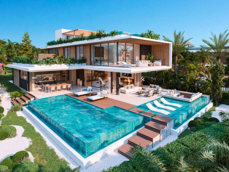 Newly built villa in Urbanisation Cascada de Camoján with panoramic sea views for sale