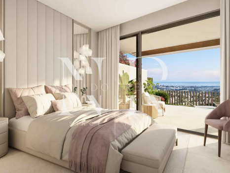 Appartement nouvellement construit à Benahavís avec vues panoramiques dans une communauté fermée à vendre