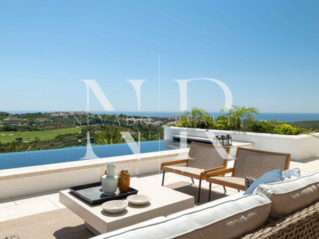Villa in Finca Cortesin with panoramic sea views in Casares for sale