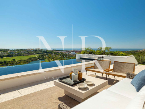 Villa in Finca Cortesin with panoramic sea views in Casares for sale
