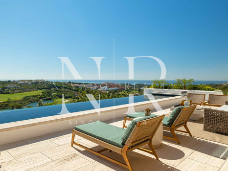 Villa in Finca Cortesin with panoramic sea views in Casares for sale