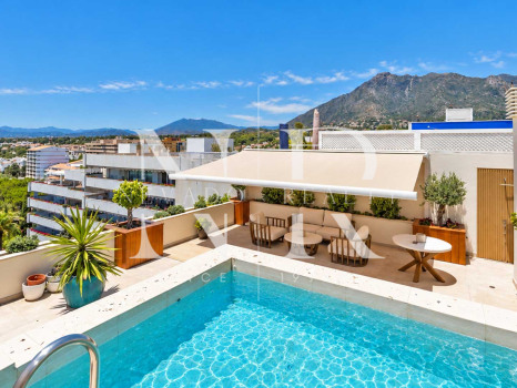 Atico en venta en Don Gonzalo con vistas panorámicas al mar y piscina privada