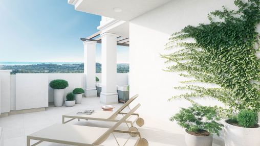 Wohnung in Nueva Andalucía mit Meerblick in einem Neubauprojekt