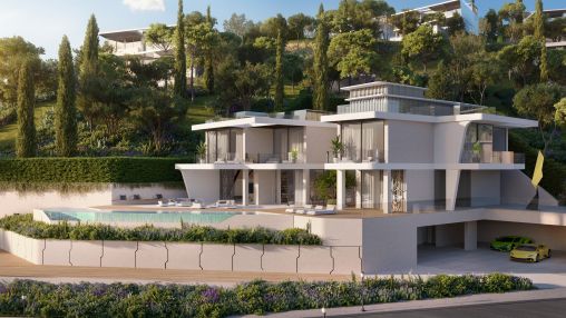 El Paraiso Alto: Lamborghini-inspirierte Villa: Eine spektakuläre Fusion aus Design, Golf und Meerblick