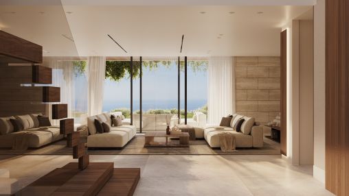 Moderner Luxus Villa mit Panoramablick auf das Meer in geschlossener Wohnanlage