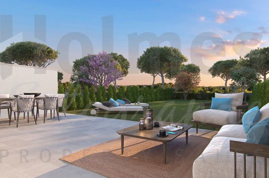 4 bedroom corner townhouse in the new complex of Adel, consisting of 32 homes situated right along the Old Course at the San Roque Club.