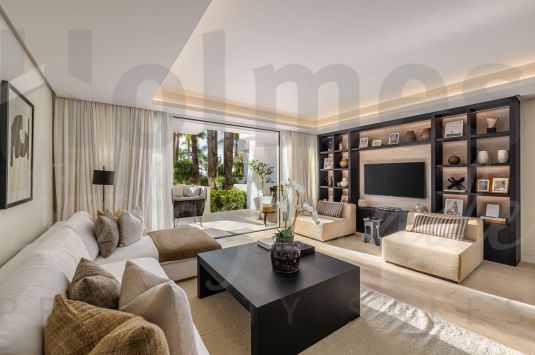 Gran oportunidad de adquirir un apartamento de 3 dormitorios en la exclusiva urbanización de Jardín Japonés, Puerto Romano, Marbella.