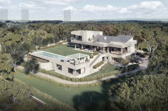 Proyecto para construir una villa espectacular de estilo moderno con alta eficiencia energética y en una parcela muy privada y bordeando el campo de golf de Almenara.