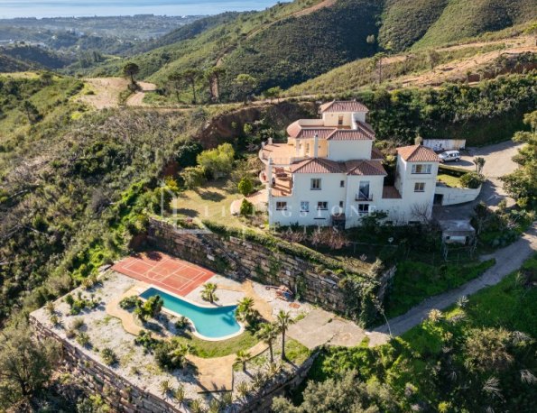Unique villa with fantastic panoramic sea and cost views among pristine nature and green mountains, with peace and tranquility!