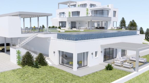 Nouvelle villa de luxe avec une vue spectaculaire sur la mer et le golf à Sotogrande Alto