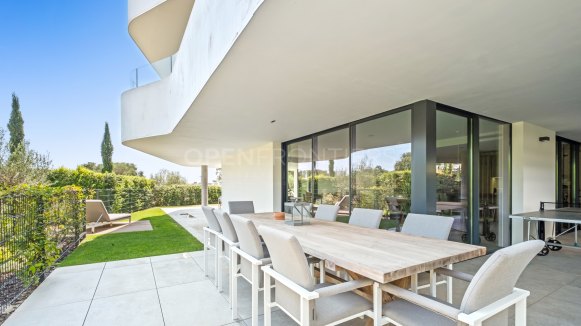 Ground Floor Apartment with Private Garden in Village Verde, Sotogrande