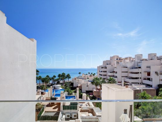 Front line beach duplex penthouse with private pool and panoramic sea views for sale in Estepona