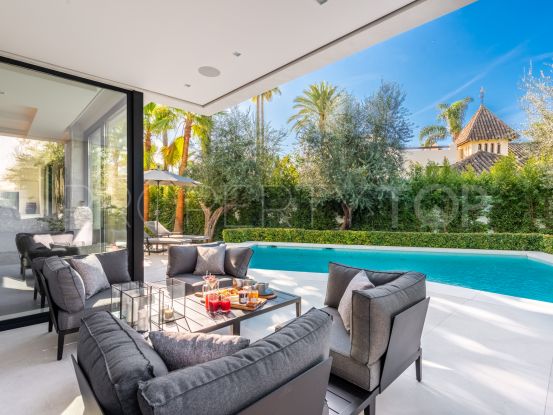Spectacular modern villa situated in the Casablanca urbanisation only 150 meters from the beach on Marbella's famous Golden Mile.