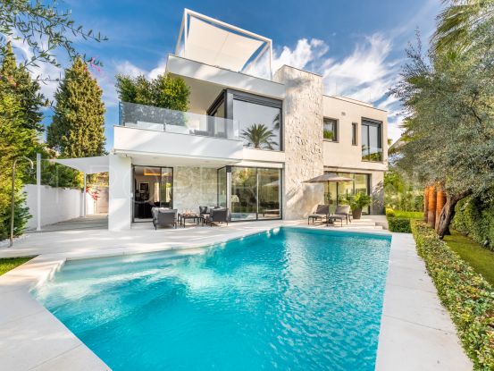 Spectacular modern villa situated in the Casablanca urbanisation only 150 meters from the beach on Marbella's famous Golden Mile.
