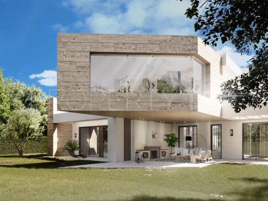 Luxury brand-new villa on an extensive flat plot with sea views in Cascada de Camoján