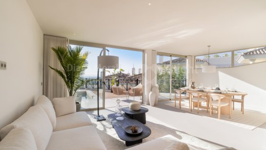 Erdgeschosswohnung zum Verkauf in Palacetes Los Belvederes, Nueva Andalucia