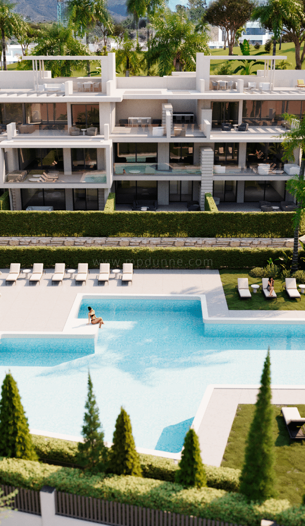 Moderno Apartamento de Dos Dormitorios en Planta Baja en Estepona Oeste