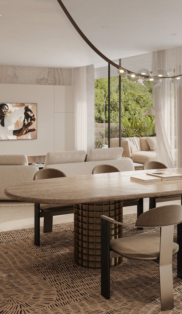 Villa moderna con terraza en la azotea en la Milla de Oro de Marbella