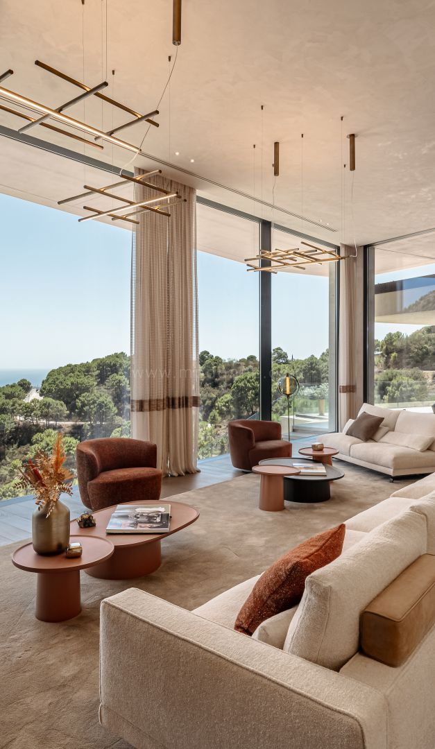 Villa Moderna y Ecológica con Vistas Panorámicas al Mar en Monte Mayor, Benahavís