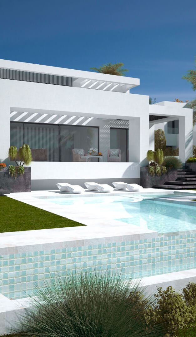 Nouveau développement de villas modernes sur le Golden Mile de Marbella.