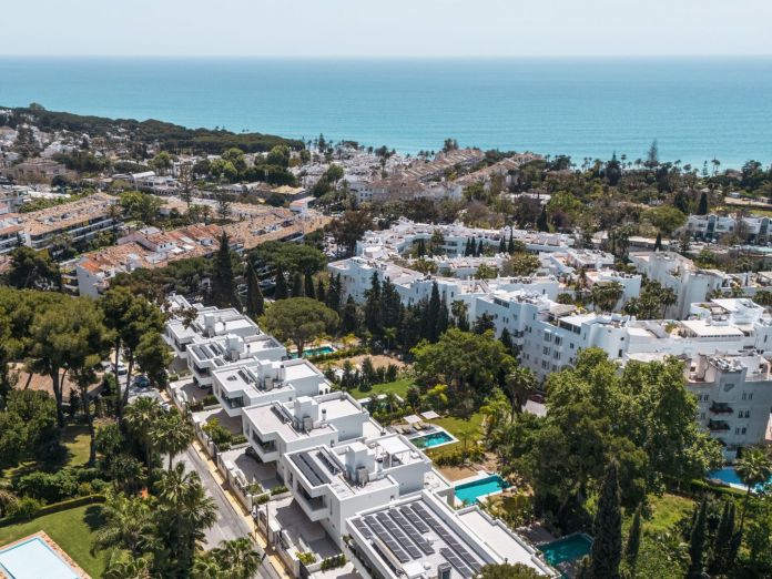 La Carolina Aerial image, in Marbella Golden Mile near Mediterranean sea and beach