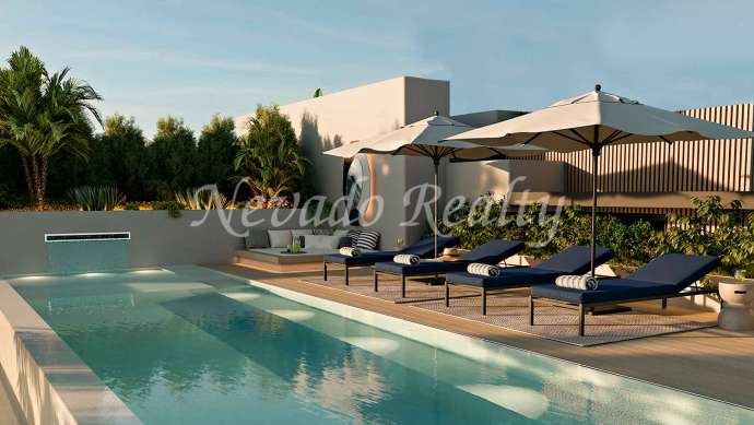 Brand new townhouse on the beachfront in Las Chapas for sale