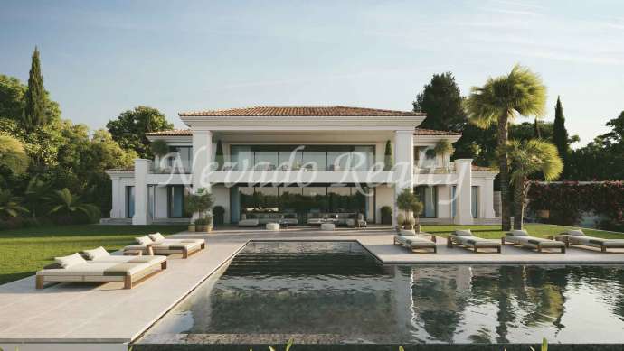 Villa with sea and golf views in Urbanization La Quinta
