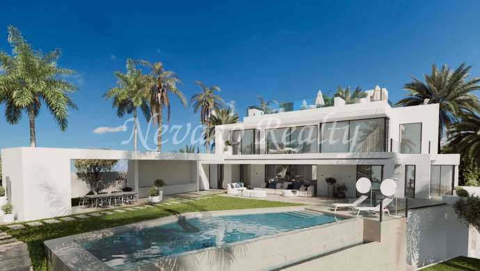 Villa nueva en Sierra Blanca con vistas a mar y montaña en venta