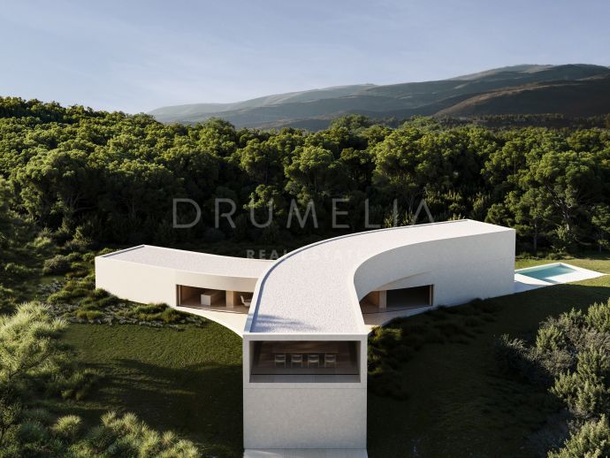 Villa ultra moderne avec 6 chambres et une vue imprenable sur le golf à Los Altos de Valderrama- Sotogrande