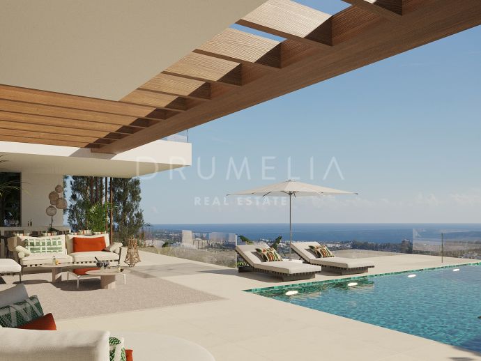 Luxe villa in het schilderachtige La Resina del Golf met panoramisch uitzicht op zee, Estepona